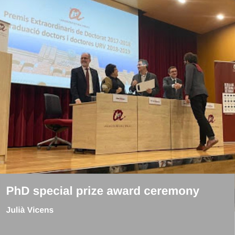 Reconocimiento - Premio extraordinario de PhD