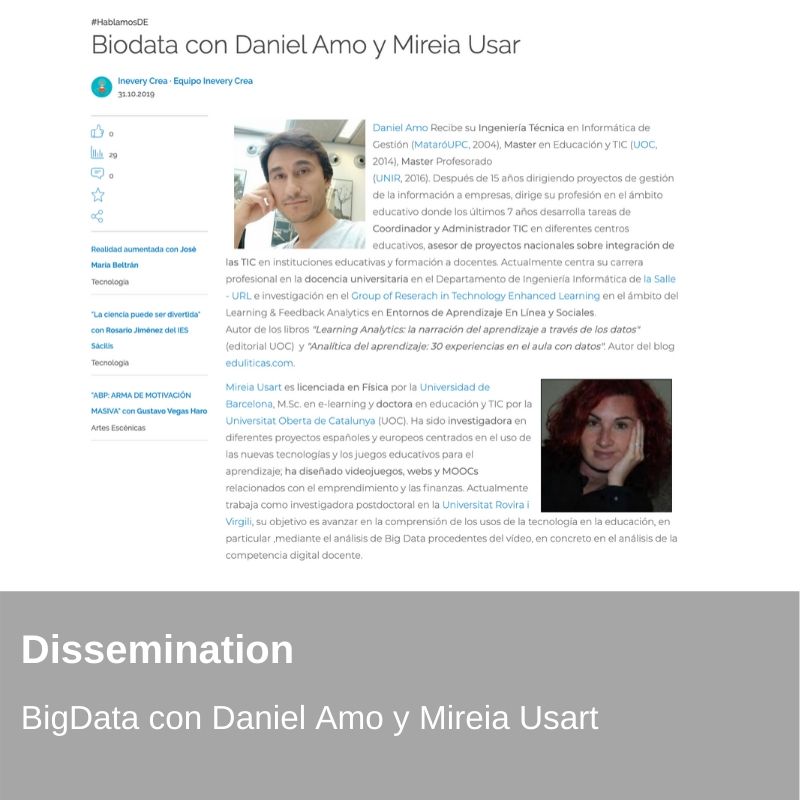 Divulgación - BigData con Daniel Amo y Mireia Usart