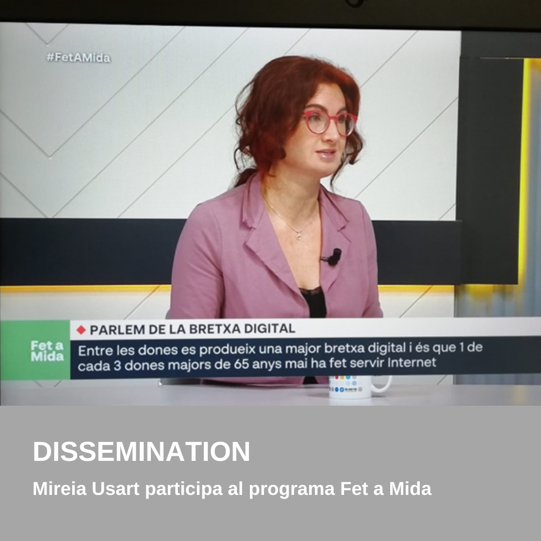 DISSEMINATION: MIREIA USART PARTICIPATES IN THE FET A MIDA TV PROGRAM