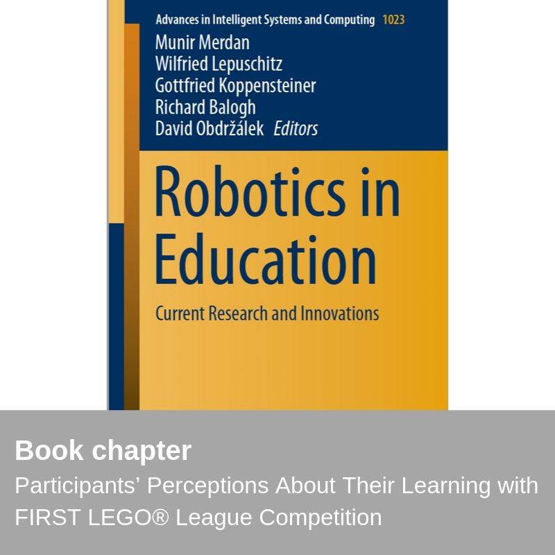 New publication - Participants’ Perceptions About Their Learning with FIRST LEGO® League Competition